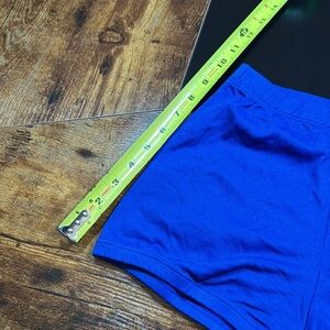 Blue Athletic Shorts with Elastic Waistband